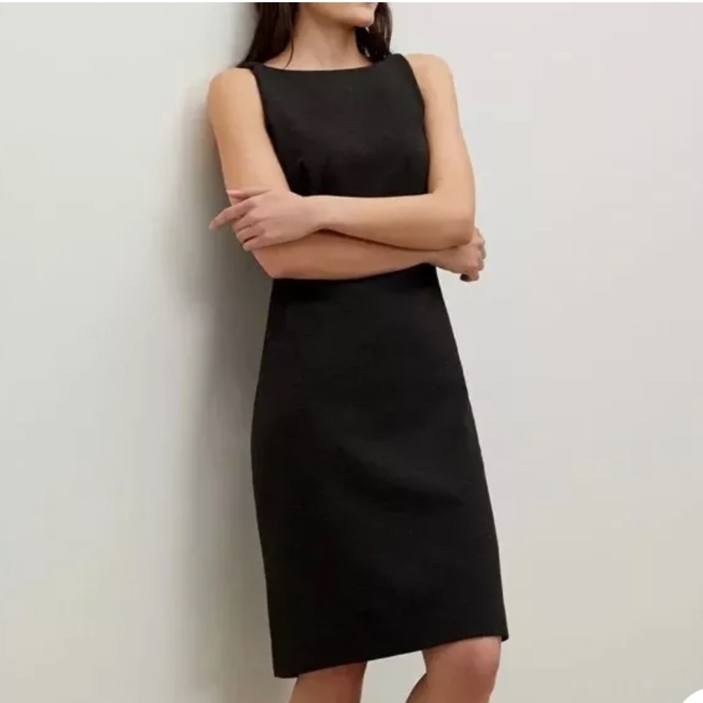 MM Lafleur The Lydia Twisted Strap Ponte Sheath Dress Charcoal Gray size 0